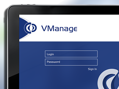 Managers Portal iPad App blue login manage portal we