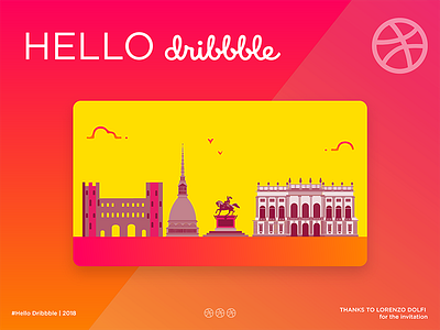 Hello Dribbble debut design dribbble hello hellodribbble illustration invitation turin ui ux