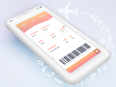 #DailyUI #024 | Boarding Pass 024 boarding dailyui design pass ticket travel ui wallet