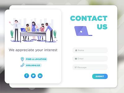 #DailyUI #028 | Contact Us