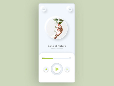 Music Player - Neumorphism Style