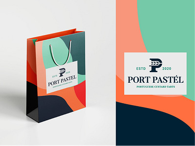 Packaging bag design for Port Pastél brand brand identity branding colours logomark p logo package packaging packagingdesign wheat