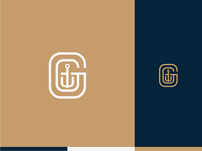 The Great Sea Roasting - logo design. anchor branding color g g letter logo identity design logomark roastery sea smart logo