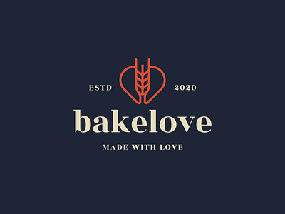 Bakery logo design bakery bakery logo branding color heart idendity logo logodesigner pattern smart logo wheat