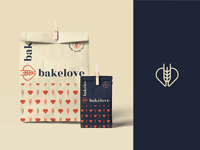 Bakery branding design bakery branding color food heart identity logodesigner logomark love packaging wheat