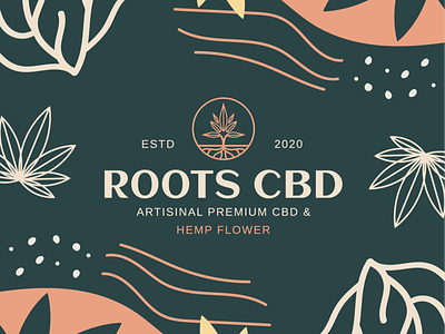 Roots CBD branding design branding cannabis cannabis branding cbd cbd oil hemp logo minimalist logo plant roots