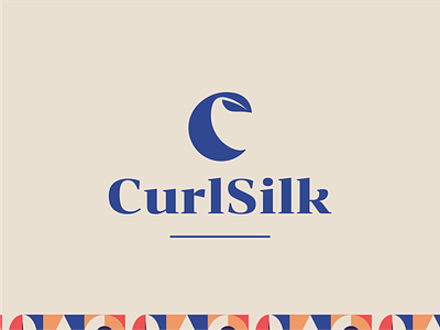 CurlSilk - Hair branding. c logo colour geometic hair care identity leaf logo logodesigner pattern plant