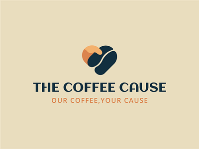 Coffee Cause logo design branding coffee coffee bean color hand heart identity logo logodesigner pattern smart logo