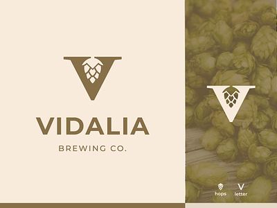 Vidalia Brewing co. - Logo design beer beer logo beverage branding brewery brewing craft beer hops identity logo v v logo