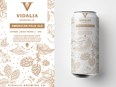 Vidalia - Beer can design beer beverage branding can craft beer hops illustration label logo packaging packaging design