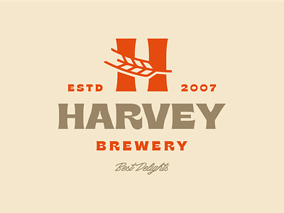 Harvey Brewery Logo Design beer beer branding branding brewery brewing craft brewery craftbeer hop logo logodesigner smart logo wheat