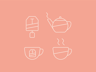 The Nude Brew - Tea Icon Designs bag beverage coffee color cup drink icon icons leaf logo logodesigner smart logo symbol tea