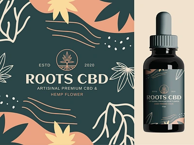 CBD Branding & Packaging - ROOTS CBD branding cannabis branding cbd cbd oil label logodesigner logomark natural organic packaging packaging design