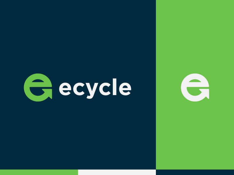Ecycle - Logo design colors logotype designer identity arrow logo arrow minimalist logo monogram design smartlogo brand identity branding colors mark symbol icon logo e logo recycling recycle