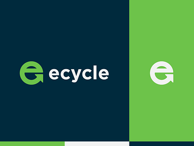 Ecycle - Logo design colors arrow arrow logo brand identity branding colors e logo identity logo logotype designer mark symbol icon minimalist logo monogram design recycle recycling smartlogo