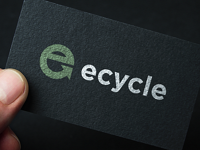 Ecycle - Logo business card business card business card design e logo embossed identity logo logotype designer logotypedesign mark symbol icon minimalist logo mockup monogram design recycle recycling smartlogo texture