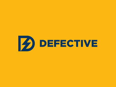 Defective - Logo design. d logo electrician electricity electricity logo lighting lighting bolt logo mark symbol icon minimalist logo monogram design smart logo