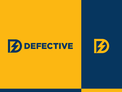 Defective - Logo design colors. colors d logo electrical electricity electricity logo identity lighting lighting bolt lighting design logo mark symbol icon minimalist logo monogram design