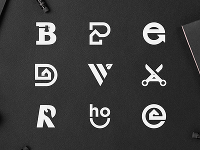 Logo inspiration . black and white blackandwhite collection logo logofolio logotype monogram letter mark
