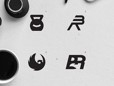 Fitness studio logo b logo bird black and white fitness kettle bell negative space phoenix logo r logo smile sports
