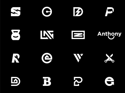 Logo collection. axe blackandwhite branding flag house identity kettlebell leaf lighting lighting bolt logofolio minimalist logo negative space realestate recycle scissors smile symbol vector icons wrench