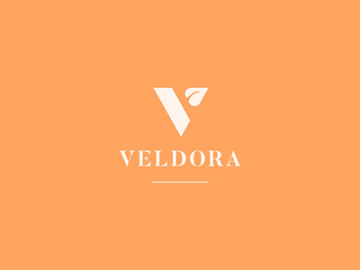 V + leaf logo design