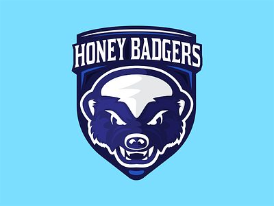 Honey Badgers Volleyball honey badger illustration logo pin seal sports vector