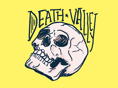 Death Valley death valley drawing illustration sketch skull