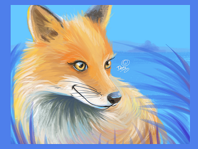 Fox Cute cute fox illustration paint