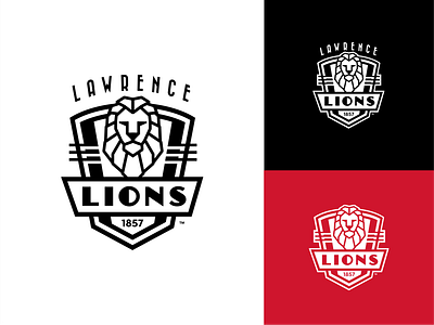 Lawrence Lions Soccer Club badge badgedesign crest illustration logo logo designs logodesign logos logotype