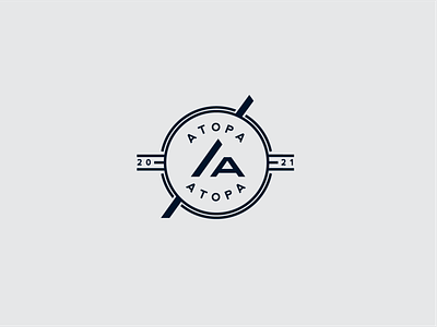 Atopa Nautical Crest badge branding brian white crest design illustration logo logo design logos typography vector