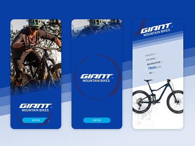 Giant Mountain Bikes app bikes design figma graphic design mobile ui ui design user interface web web app web design webdesign