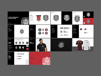 Lions Soccer Brand Guidelines brand brand design branding brian white graphic design identity illustration layout logo logo design logos soccer sports sports design typography