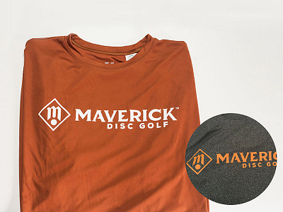 Maverick Dri-Fit apparel brian white burnt orange disc golf dri fit logo m orange shirt vector