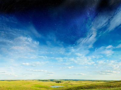 Psalm 19 beauty clouds collage digital painting flint hills hills kansas photoshop stars