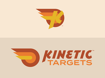 Kinetic Targets brian white kinetic logo movement orange retro sans serif target toy trilion studios type yellow