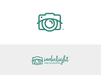Indielight Photography brand brand camera eye green logo teal trilion studios