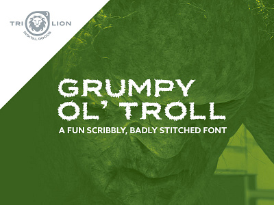 Grumpy Ol' Troll digital goods display font font for sale sans serif type typography