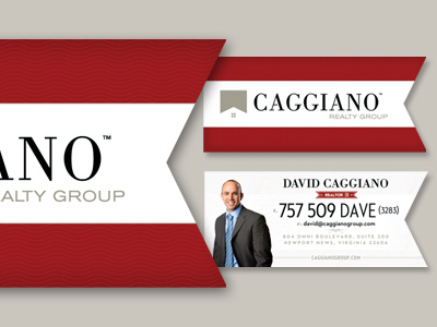 Final Business Cards business cards caggiano cmyk diecut negative print real estate red taupe