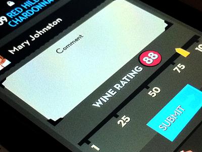 Rating Slider app blue grey icons ios iphone photoshop rating retina retro ui user interface ux vector wine