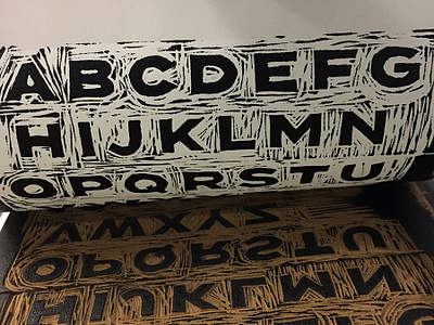 Block Print Font By Brian White On Dribbble