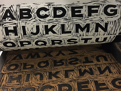 Block Print Font block print brushes font for sale hand made lettering lino cut linocut sans serif