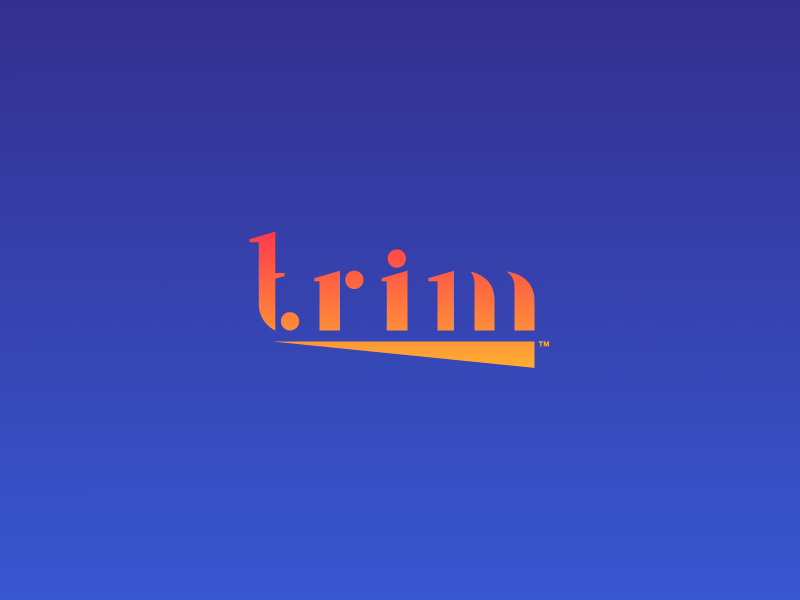 trim™ brand branding color gradient identity logo logos mark type typography vector