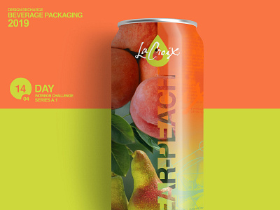 La Croix Pear Peach beverage brand branding design fruit logo logo design logodesign packaging packaging design peach pear