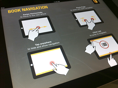 iBook Navigation examples gestures hotspots ibook illustration illustrator ipad navigation ui user experience user interface ux