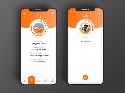 Health Care App / Me Screens app mobile ui uidesign uiux user interface ux