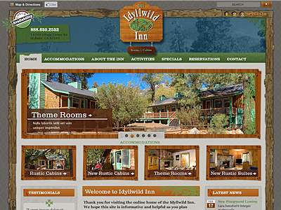 Idyllwild Inn Redesign Homepage 960gs photoshop user experience user interface web design wordpress