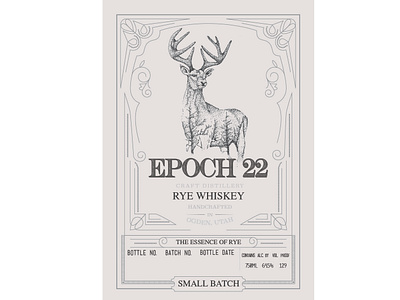 Epoch 22 Rye Whiskey alcohol branding design distillery illustration logo package package design package mockup packagedesign packaging typography