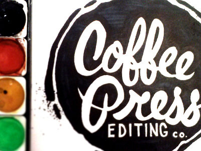 Coffee Press Editing Co. coffee editing handtype ink lettering nevada press publishing reno typography watercolor