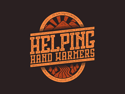 Helping Hand Warmers Typography branding cold custom hand handwarmers helping logo mountains tahoe typography warmers
